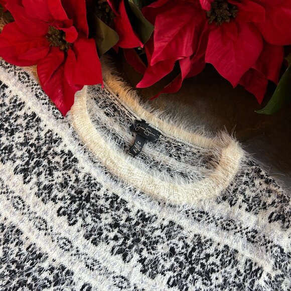 Jessica Simpson Nordic Pattern “Furry” Sweater (NEW) - Picture 8 of 10